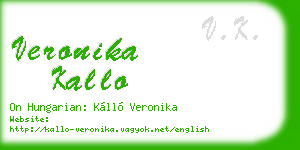 veronika kallo business card