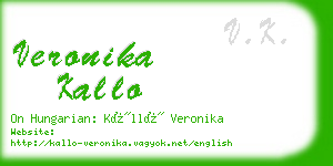 veronika kallo business card